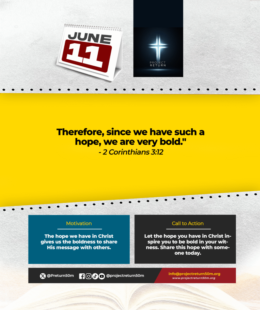 Verse: "Therefore, since we have such a hope, we are very bold." - 2 Corinthians 3:12